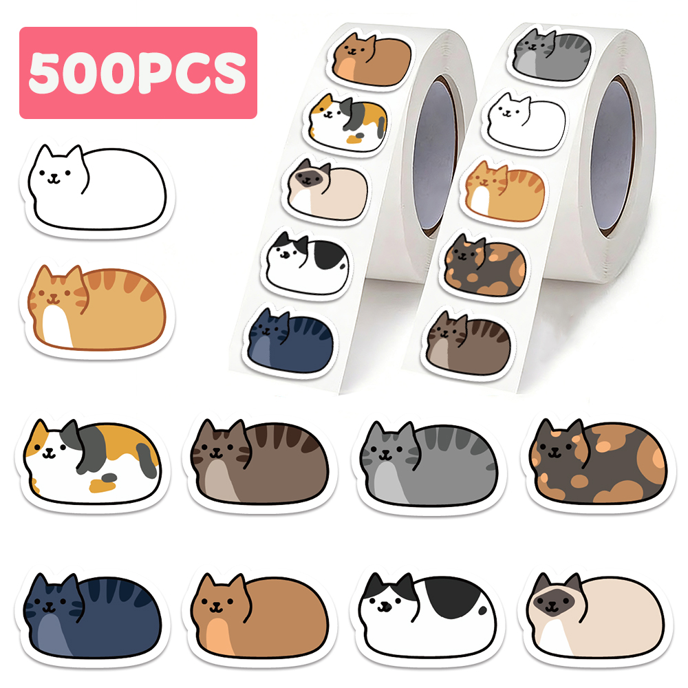 Laptop Accessories Aesthetic - 500 Adesivos de Gato Fofo em