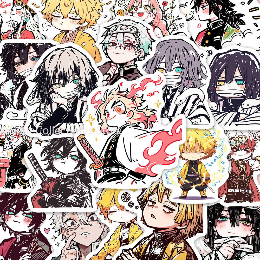 Laptop Accessories Stickers - 55 pçs demon slayer kamado tanjirou