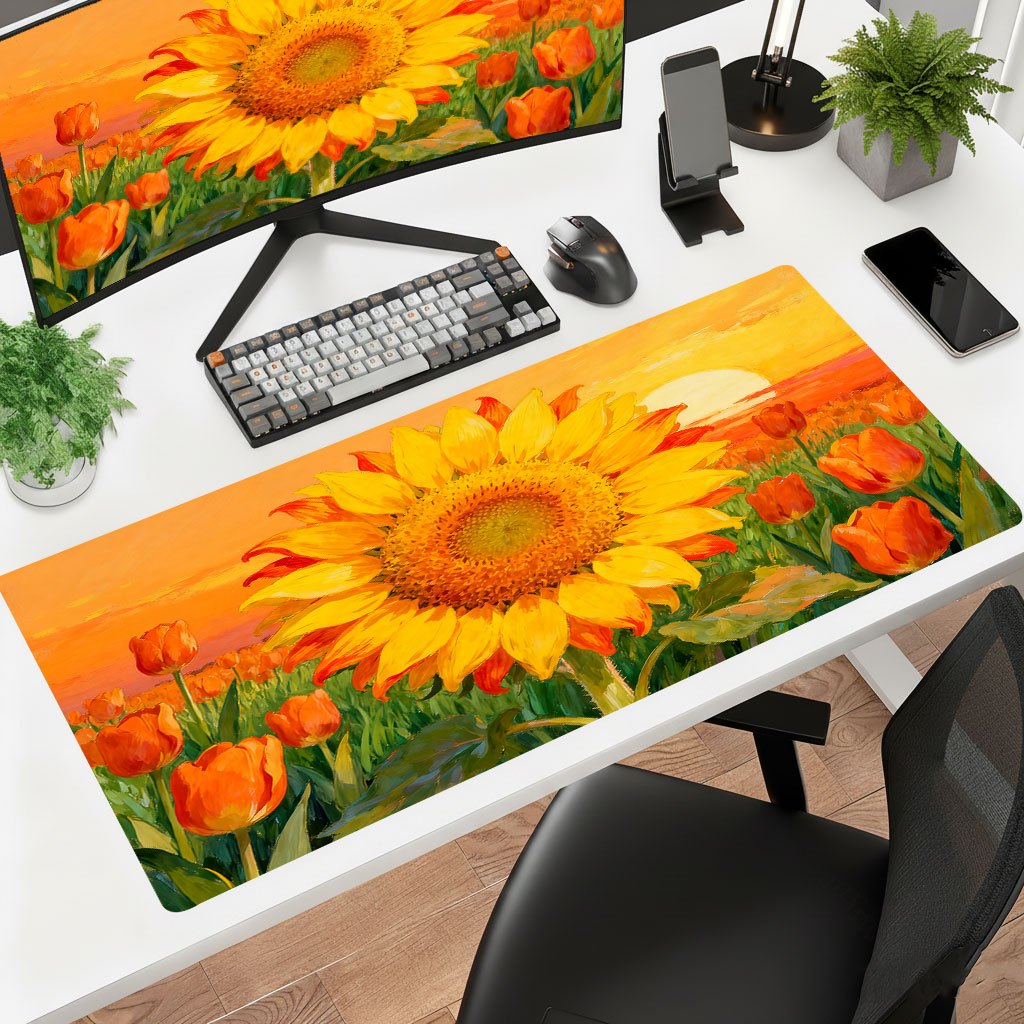 Laptop Accessories Brand - Mouse Pad Amarelo Girassol, Tapete de