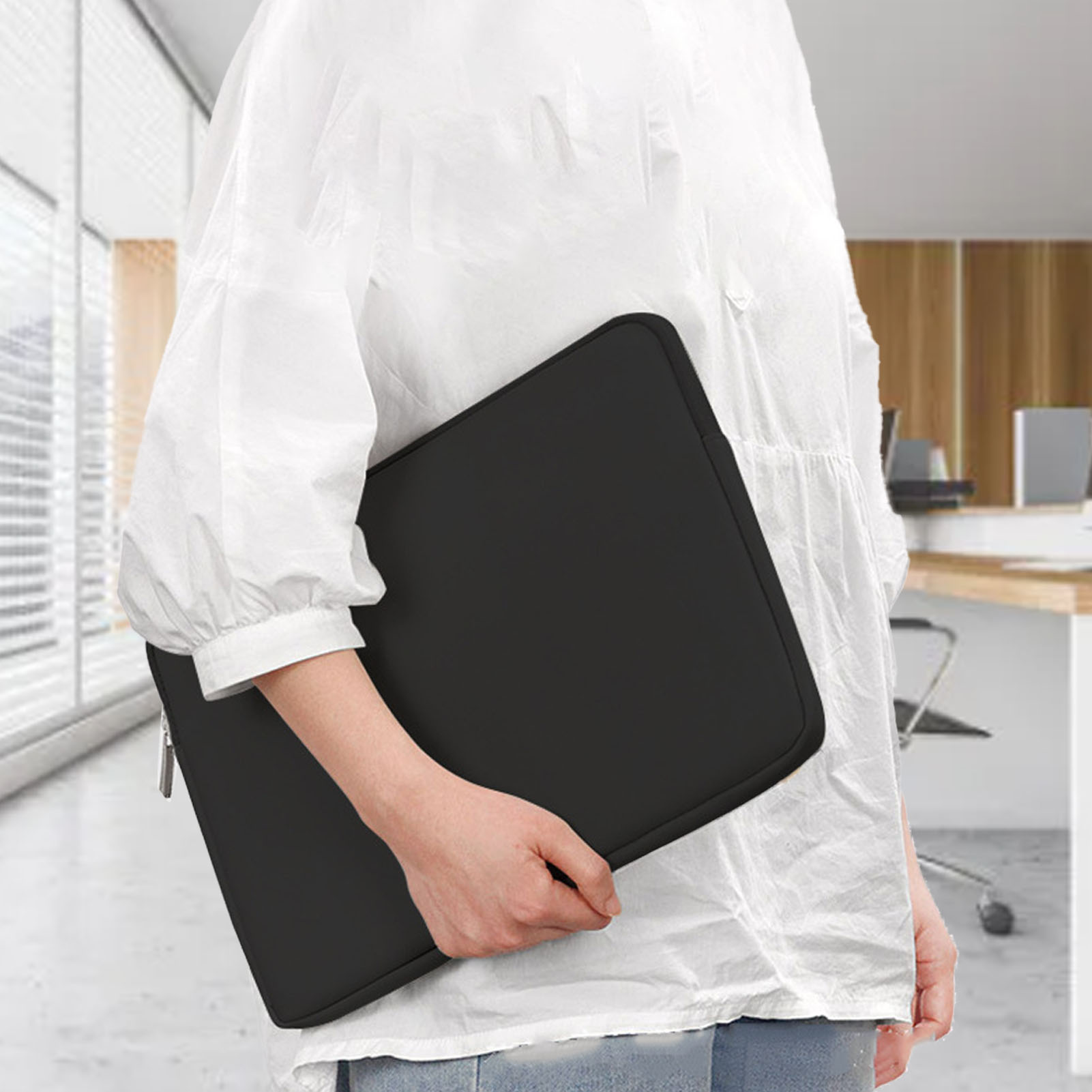 Laptop Sleeve Neoprene - Bolsa para tablet, preta, à prova