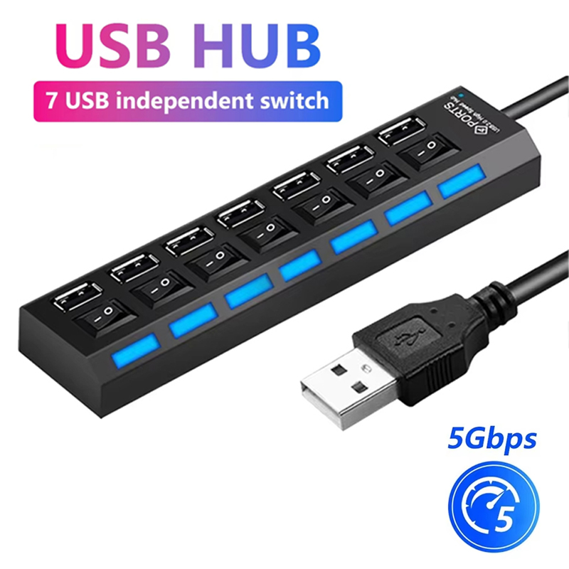 Laptop Accessories Parts - Hub USB 2.0 de 7 portas