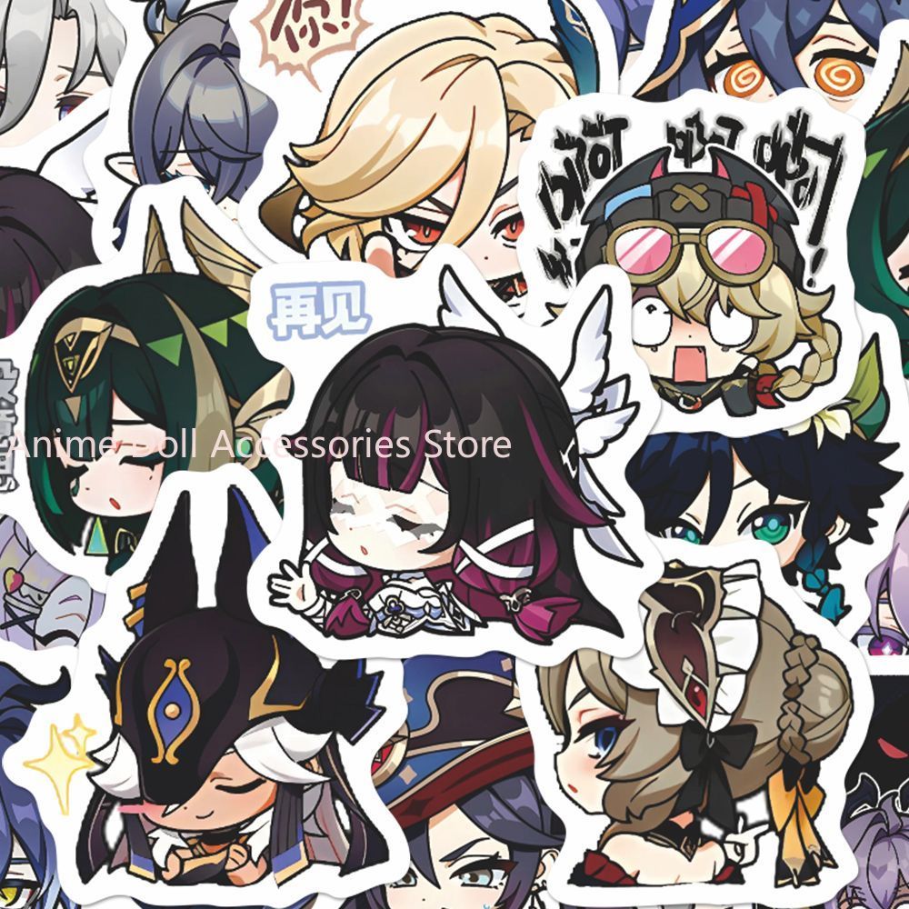 Laptop Accessories Parts - 64PCS Adesivos de Anime Genshin Impact