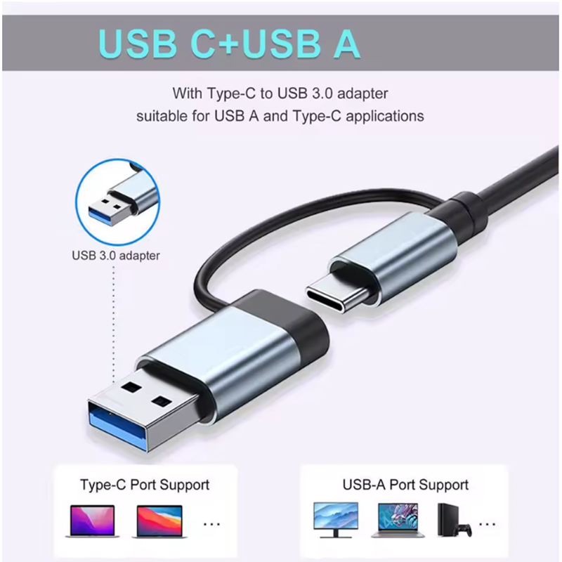 Hub USB-C de 7 Portas 3.0 2.0  - Laptop Accessories For Programmers avaliação e preço