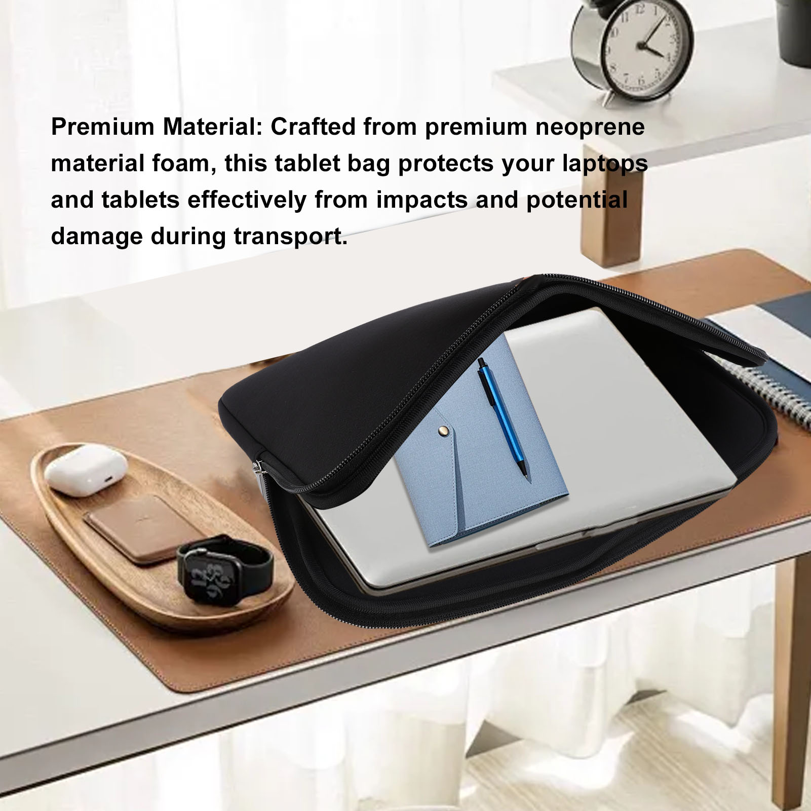 Bolsa para tablet, preta, à pr - Laptop Sleeve Neoprene avaliação e preço