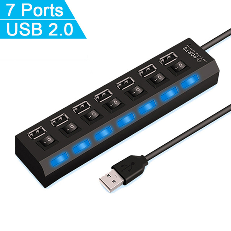 Hub USB 2.0 de 7 portas para l - Laptop Accessories Parts avaliação e preço