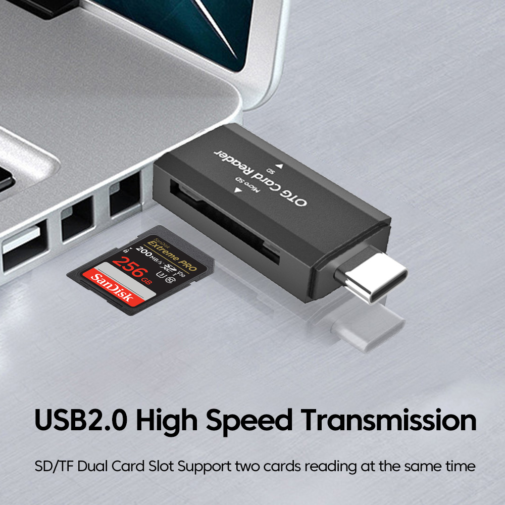 Leitor de cartão usb 2.0 2 em  - Laptop Accessories For Programmers avaliação e preço