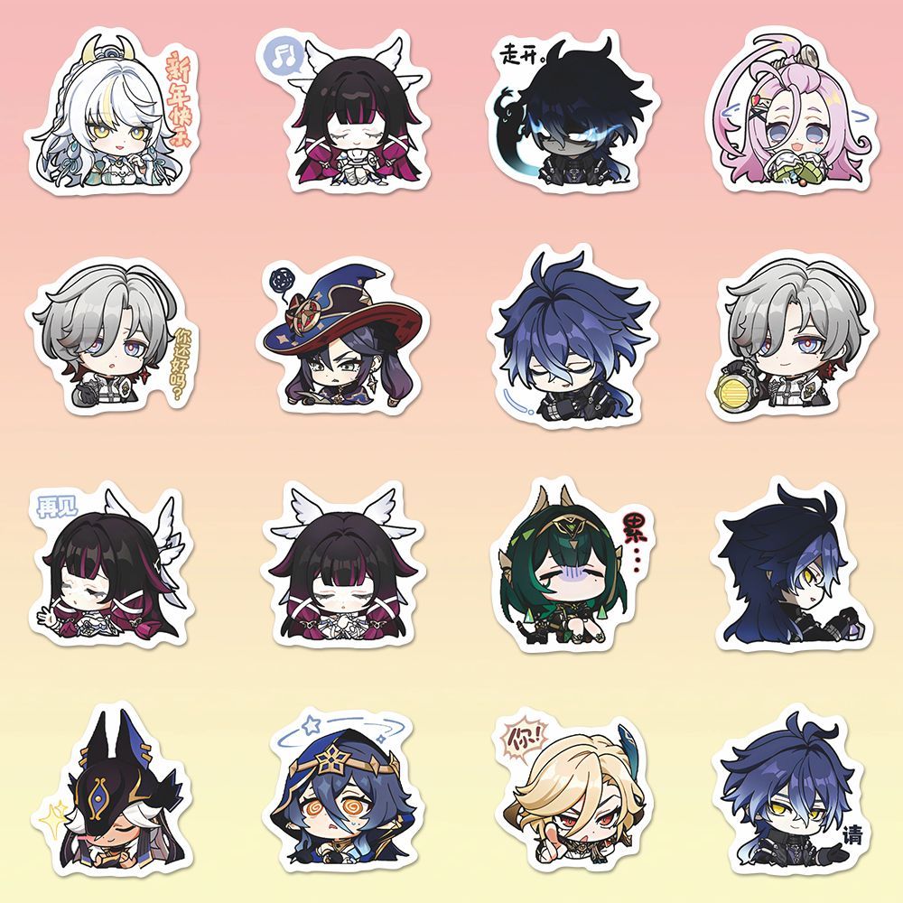 64PCS Adesivos de Anime Genshi - Laptop Accessories Parts avaliação e preço